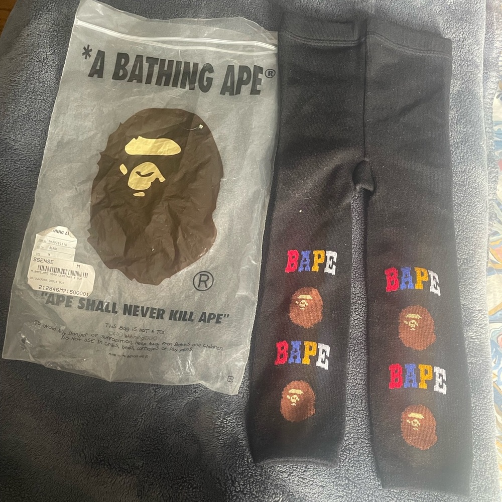 Girls A BATHING APE footless leggins